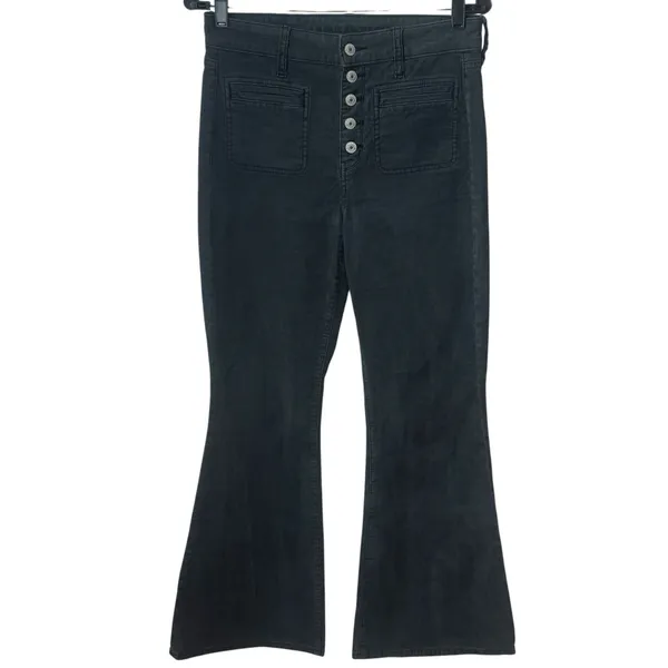 American Eagle Super Hi-Rise Flare Corduroy‎ Button Fly Retro Chic Rodeo 6 - Image 2