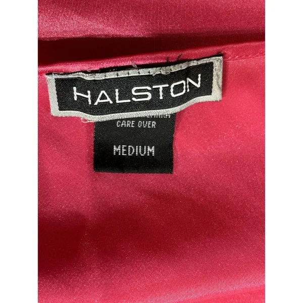 VTG Halston Pink Satin & Lace Chemise Nightgown Women's Medium Babydoll - Image 7