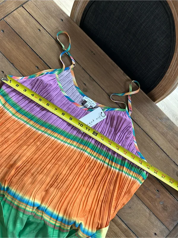 NWT Current Air Pleated Colorblock Maxi Dress L - Image 12