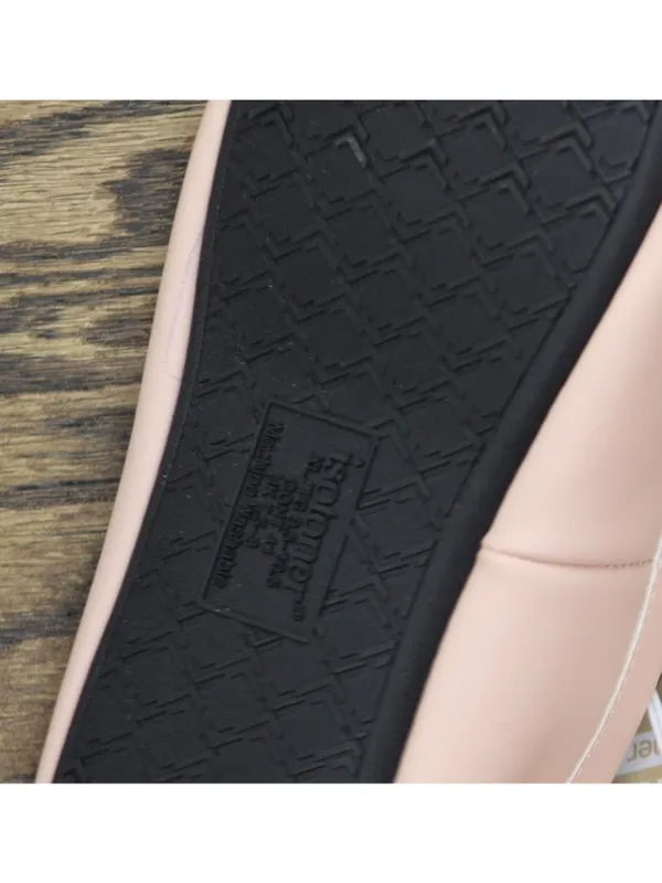NWT Isotoner Leather Faux Fur Moccasin Slippers Evening Sand Pink XL (9.5-10.5) - Image 7