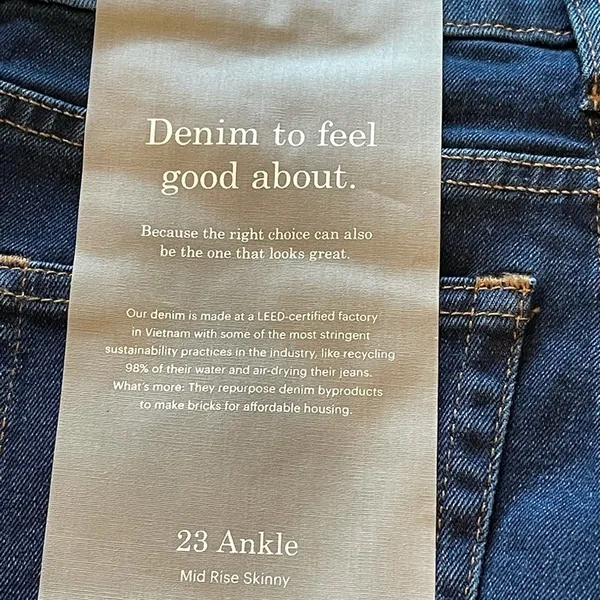 Everlane Blue Medium Wash Authentic Stretch Mid Rise‎ Skinny Jeans Size 23 - Image 14