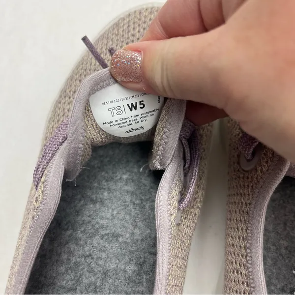 Allbirds Tree Skippers Women's Size 5 Lavender Lilac Boat Tennis‎ Shoes Sneakers - Image 7