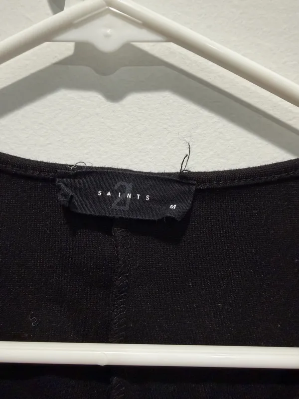 21 saints Black Vest Blouse Top - Image 3