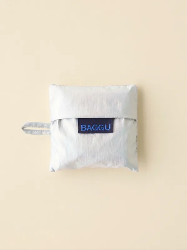 BAGGU Metallic Baby Baggu Reusable Tote Bag in Color Moonstone - NWT - Image 2