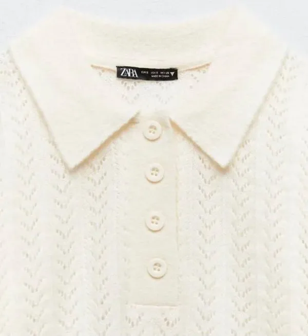 ZARA White Knit Top - Image 2