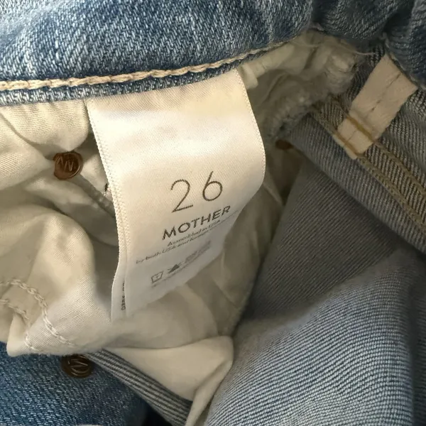 Mother High Waisted Spinner Ankle Fray Jeans In The Blink of an Eye Size 26‎ - Image 6