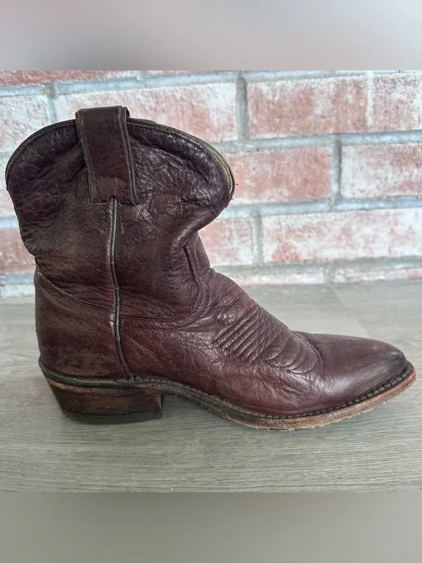 Frye Billy Short Booties Boots Women’s 6.5 Brown Leather Cowboy Western American - Image 5