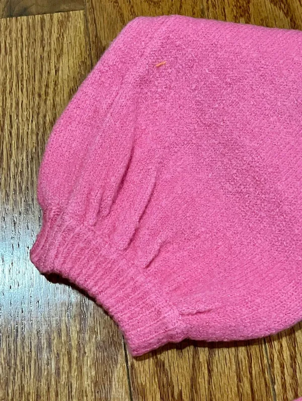New Lulu’s Bright Eyes Neon Pink Balloon Sleeve Sweater Top XS - Image 6