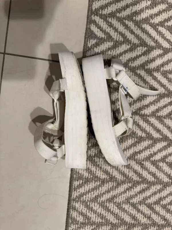 Teva White Platform Sandals - Image 2