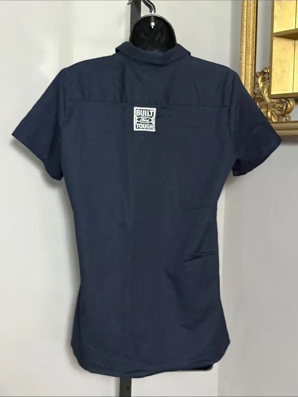 Dickies Medium F-150 Built Ford Tough Truck SS Dark Navy Blue Work Shirt - Image 2
