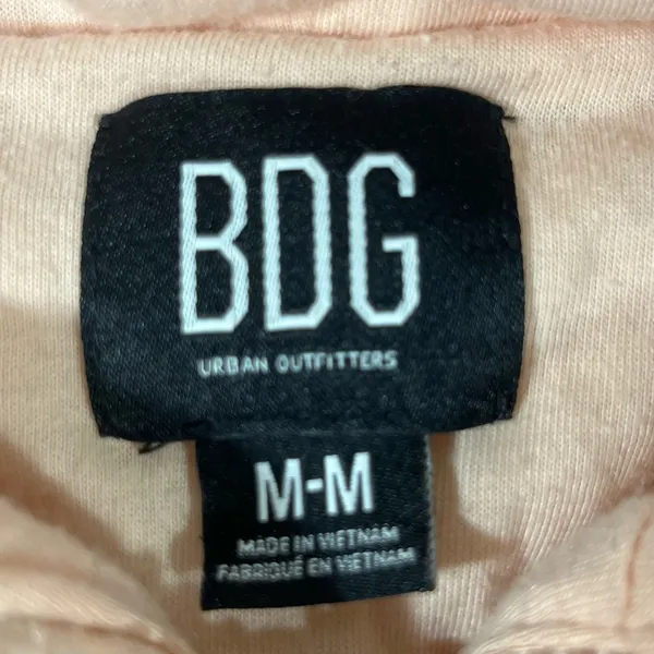 Bdg Urban Outfitters Teddy Faux Fur Crop‎ Hoodie Jacket M Pink Preowned - Image 3