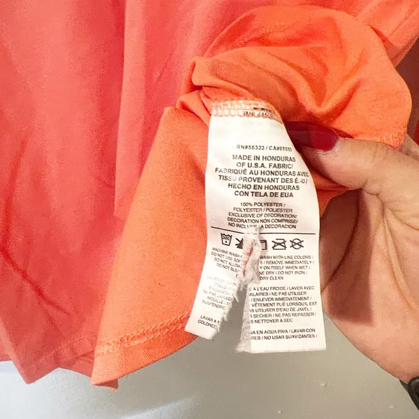 Nike Orange “the Nike tee” athletic cut Dri-fit long sleeve v neck tee - Image 6