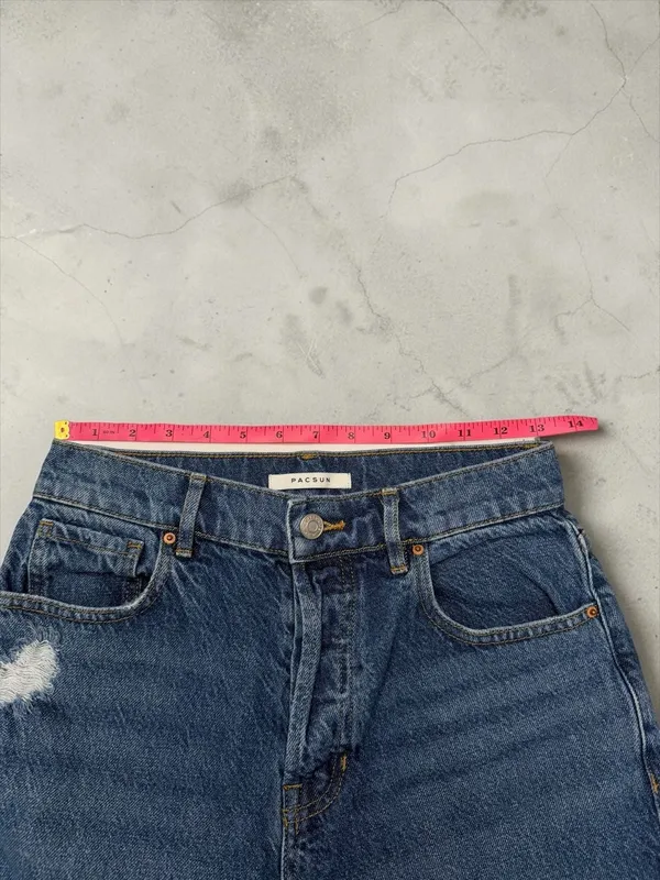 PacSun High Rise Straight Distressed Jeans Size 26‎ - Image 7