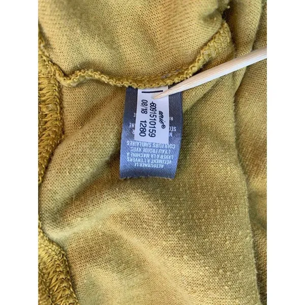 Aerie Soft‎ Velour Sweatshirt Women XS Mustard Yellow Oversized Cozy Top Comfy - Image 6