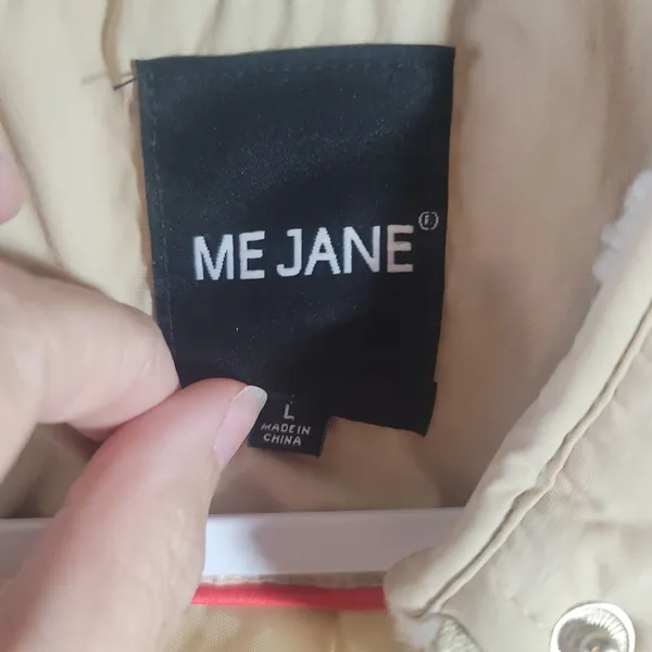 Me Jane Women's Quilted Jacket Sherpa Fleece Teddy Midi Coat Jacket Beige Large - Image 2