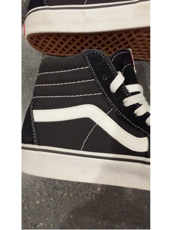 VANS Sk8-Hi High Top Sneakers Womens 8 Black White Skate Streetwear - Image 13