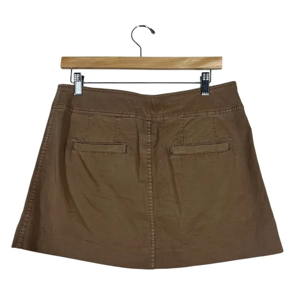 Lucky Brand Cargo Solid Mini Skirt Brown Utility Gorpcore Pockets Granola Size S - Image 4