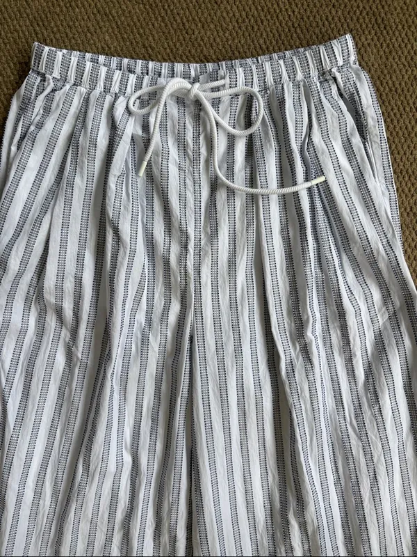 NWT CALIA Wide Leg Lounge / Beach / Swim Cover-Up Pants Striped Size Small - Image 9