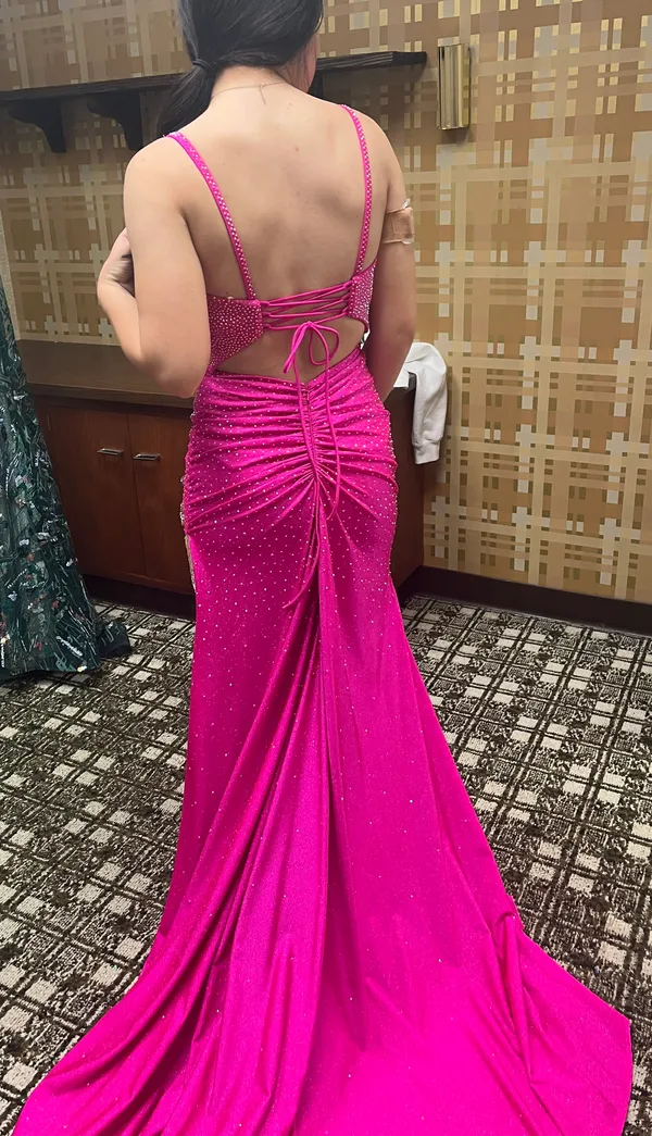 AMARA hot Pink Prom Dress - Image 2
