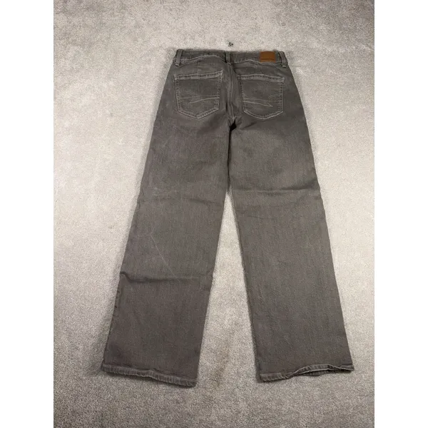 American Eagle Jeans Womens 4 Gray Stovepipe High Rise Straight Leg Stretch‎ - Image 6