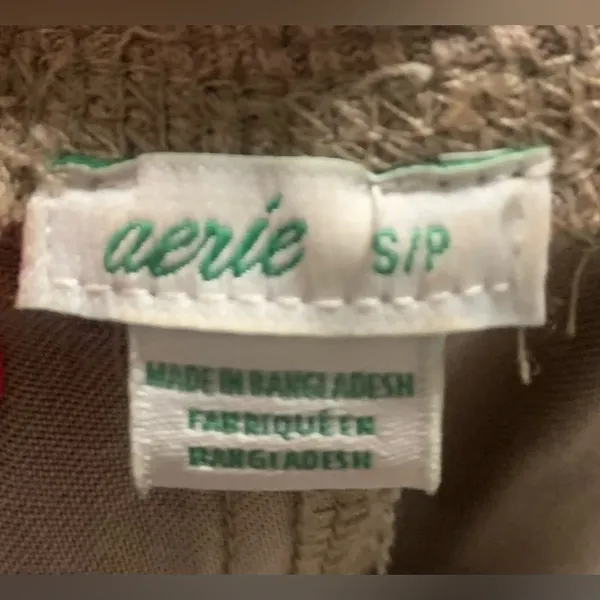 Aerie Super Soft Khaki Brown Drawstring Jogger Pants Size Small - Image 5