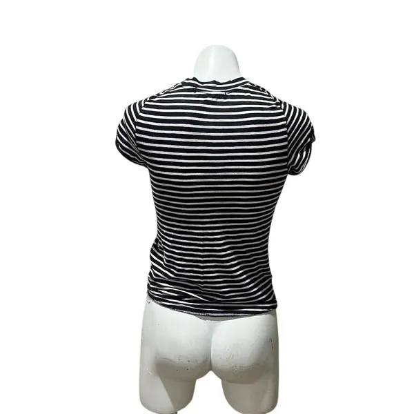 Free People We The Free Women's Striped T-Shirt Black Size S - Image 2