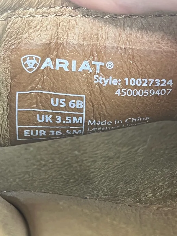 Ariat Women’s Leather Suede Slide Sandals Size 6B Brown Comfort Mule Western - Image 5
