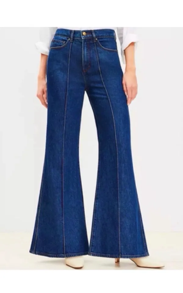 Loft High-Rise Flare Kick Jeans - Image 4