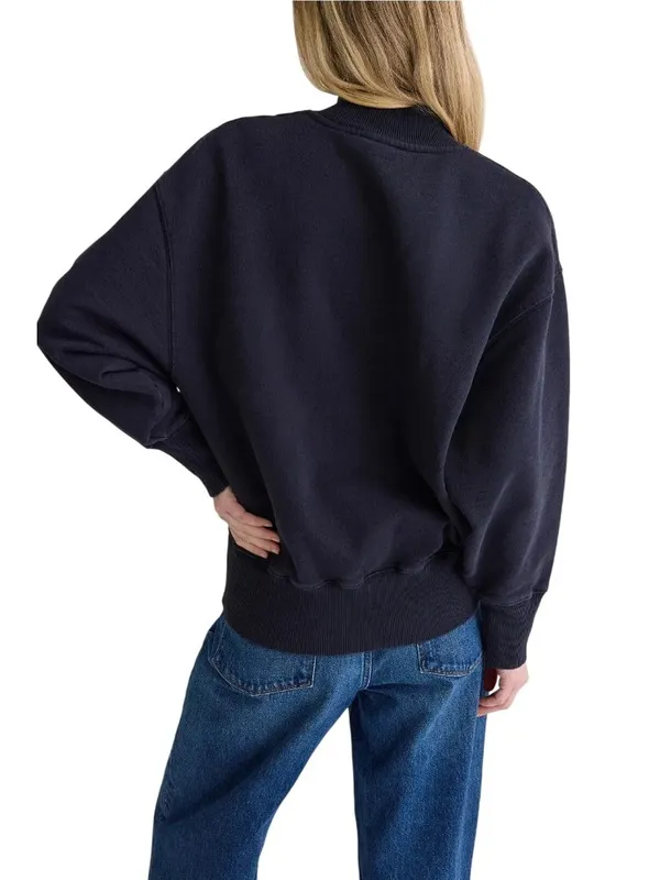 Anine Bing Bradie Sweatshirt in Navy Blue Large Womens Pullover - Image 4