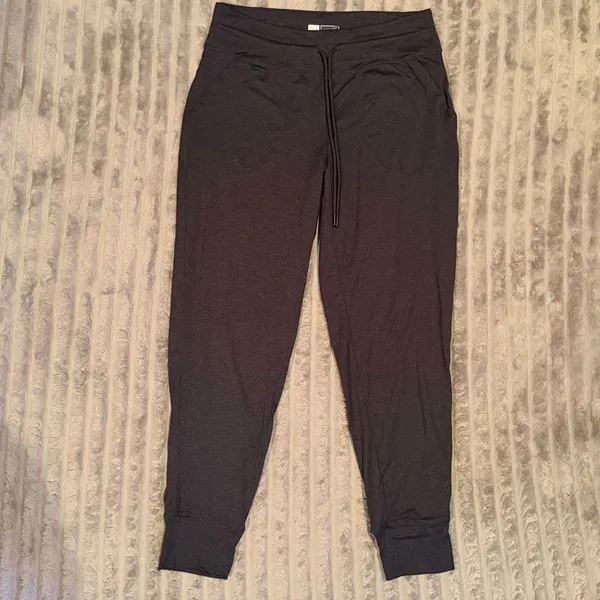 Lole Womens Charcoal Heather Joggers Drawstring Sweatpants‎ Yoga Pants Small - Image 2