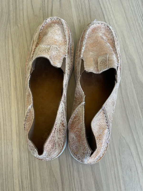 Ariat Tan Leather Slip-On Shoe - Image 3