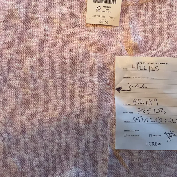 NWT J Crew Women's Lilac Purple Beach Sweater Crew Pullover Coastal Casual S - Image 4