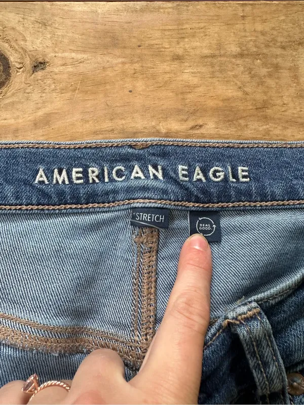 American Eagle Super High Rise Baggy straight cargo jeans - Image 3