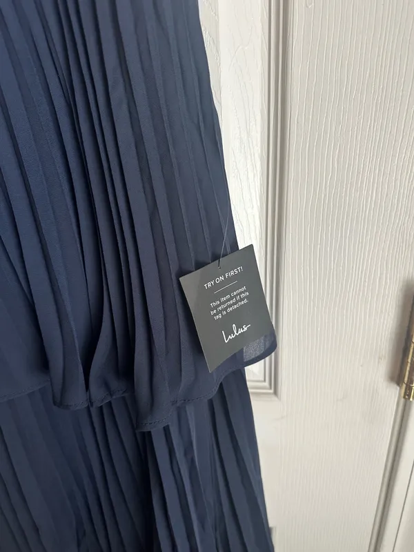 Lulus Cascading Crush Navy Blue Tiered Dress - Image 5