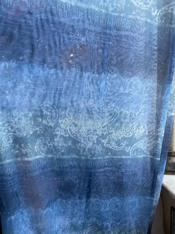 Y2k Blue Ombre sheer Long Sleeve Maxi Dress - Image 5