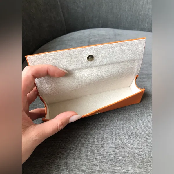 Orange Narrow Tory Burch Eyeglasses Case - Image 6