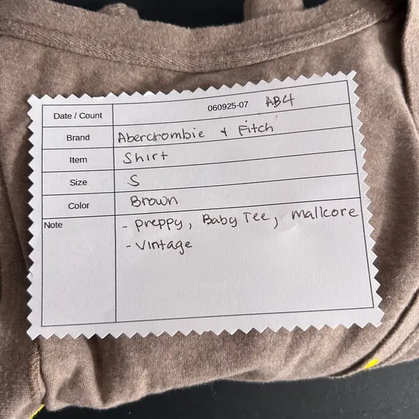 Vintage Abercrombie Y2K‎ Shirt Brown Small - Image 9
