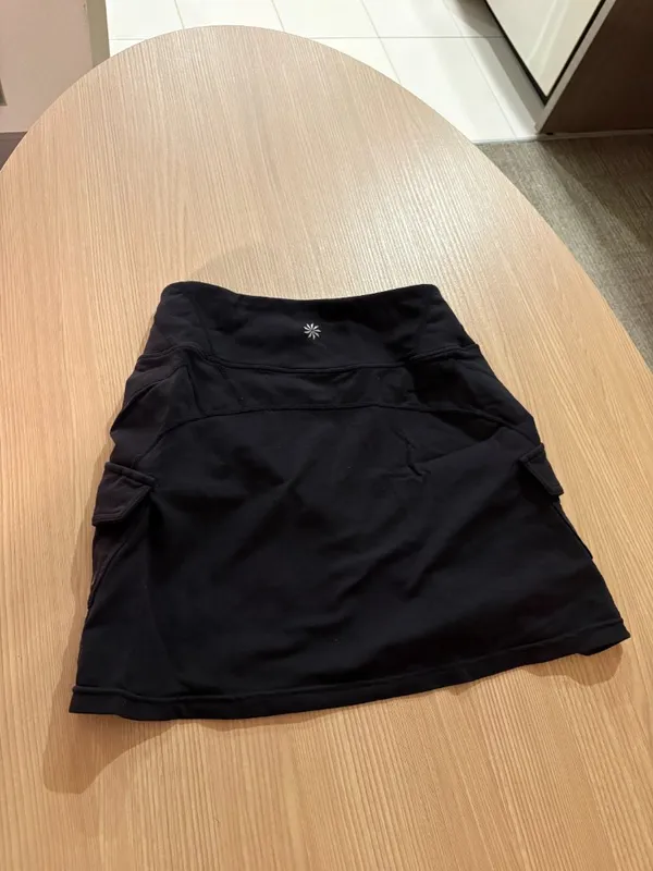 Athleta Athletic Skirt XXS Xtra Xtra Small Solid Black Pull On Elastic Waist - Image 3
