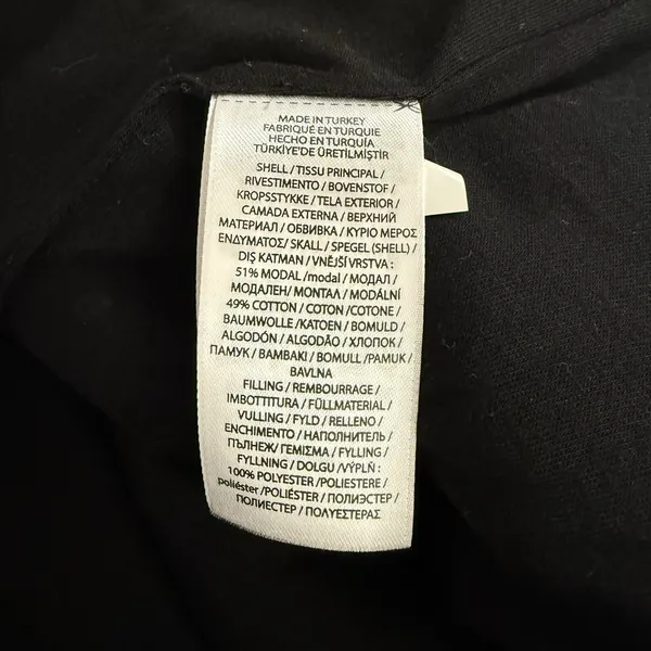 Ralph Lauren‎ Quilted Vest Womens Medium Black Full Zip LRL Logo - Image 4