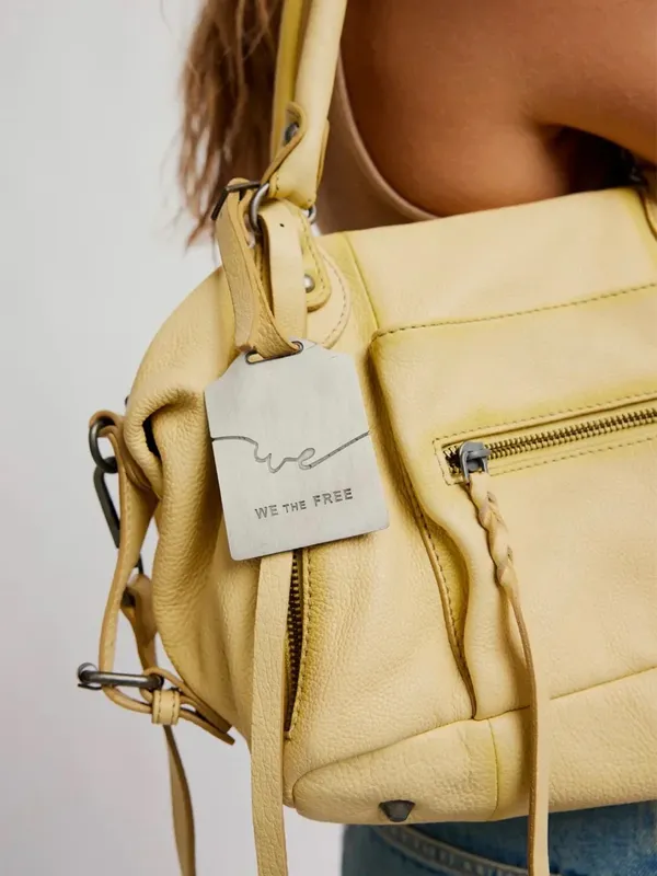 Free People We The Free Baby Emerson Leather Tote Bag Butter Yellow Nwt | Rare - Image 3