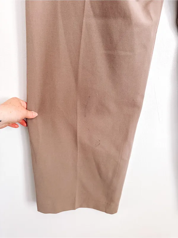 3.another High Rise Wide Leg Taupe Trousers Size M - Image 7