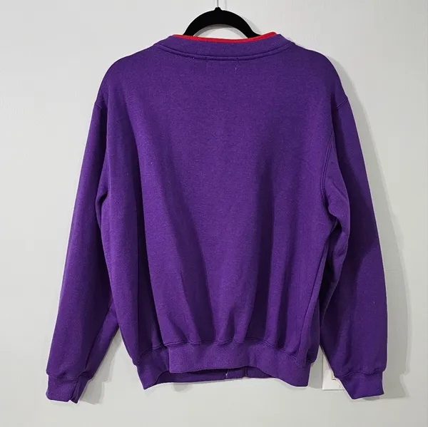 Vintage Colleen’s Collectables Purple Button Down Sweatshirt Cardigan Size L - Image 5