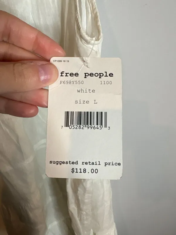 NWT Free People white embellished mini dress - Image 5