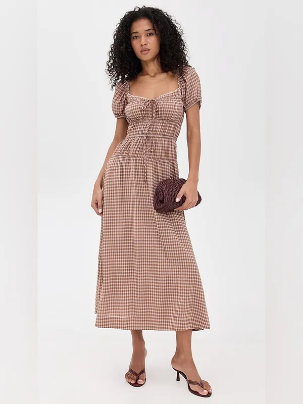 Reformation Rhett Dress in Audrie Check Gingham 6 - Image 6