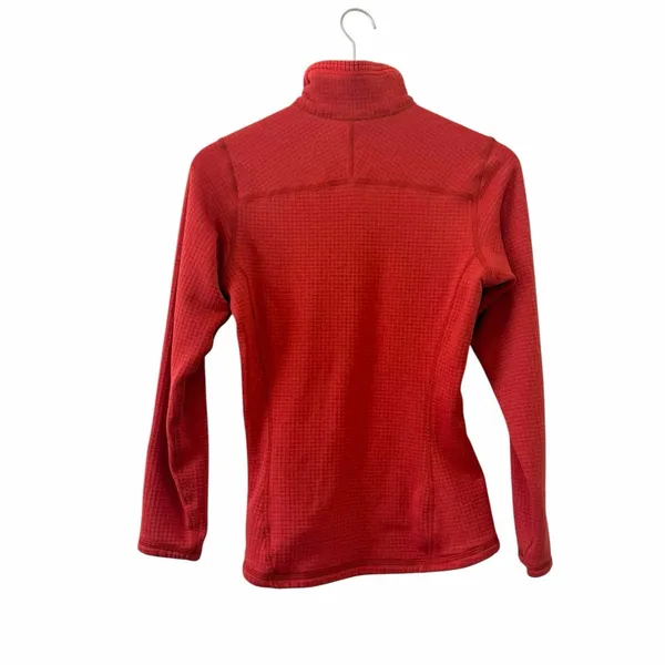 Patagonia R1 Quarter Zip Pullover Grid Fleece Red Women’s XS - Image 7