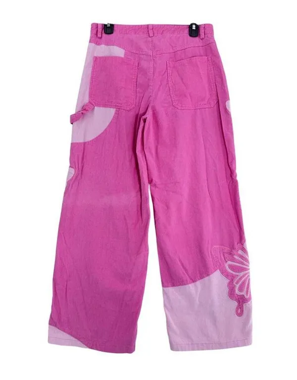 Butterfly Delia’s wide leg pink Y2K pants size Medium - Image 8