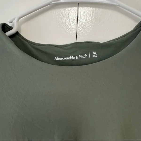 Abercrombie Olive Green Soft Matte Seamless Long Sleeve Bodysuit - Image 2