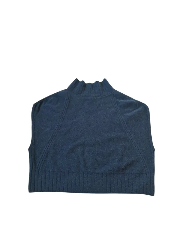 Pilcro Cashmere Mock-Neck Sweater Vest Quiet Luxury Minimalist City Preppy - Image 3