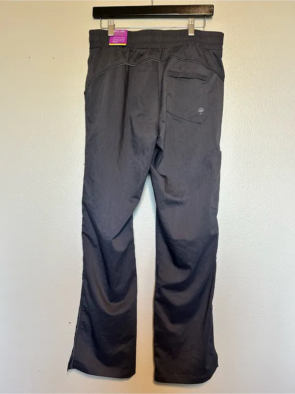 Healing Hands Dark Gray Drawstring Scrub Pants - Image 2