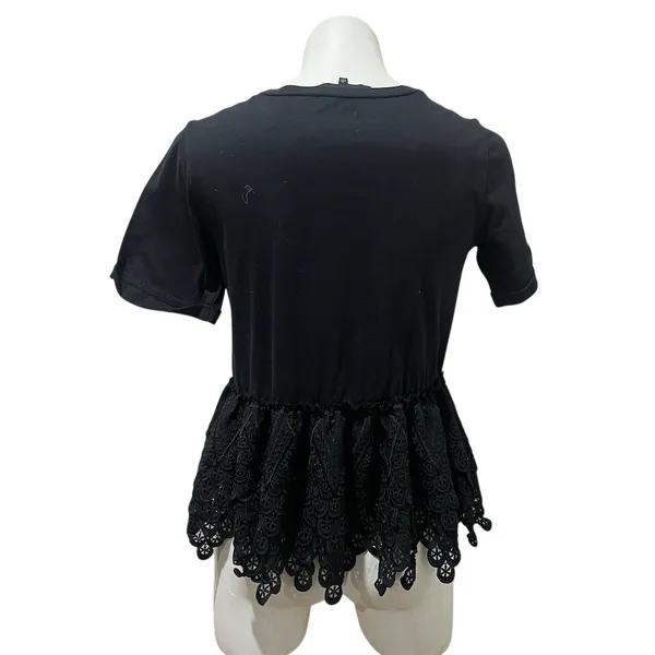 Endless Rose Womens T-Shirt Size S Black Short Sleeve Crew Neck Lace - Image 4